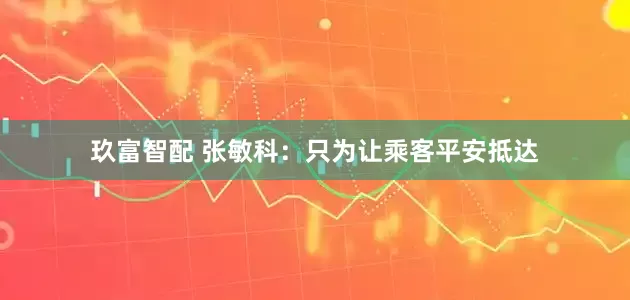 玖富智配 张敏科：只为让乘客平安抵达